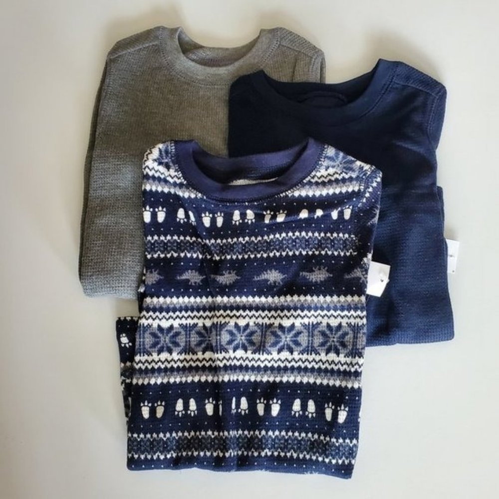 Old Navy Boys Girls Unisex Long‎ Sleeve Thermal Shirts. 3 pack. Size 3T. - Picture 2 of 3